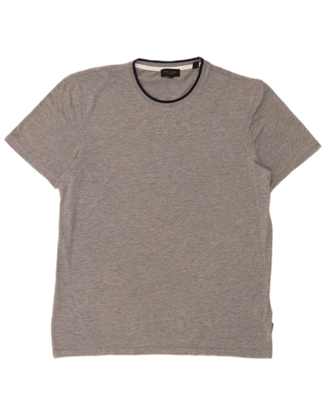 Ted Baker Herre T-Shirt Top Størrelse 3 Medium Grå Polyester