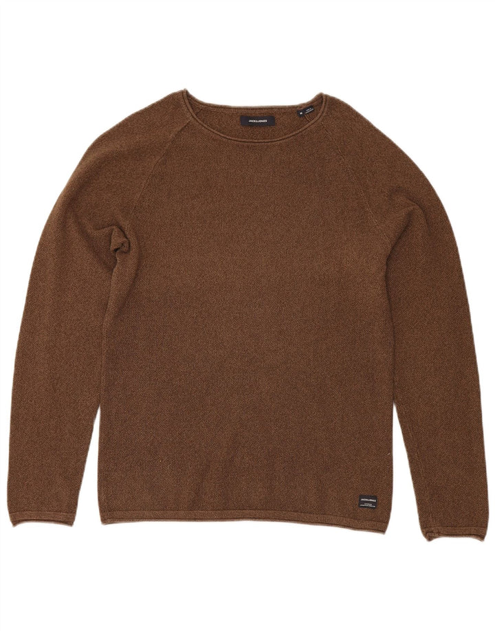 Jack & Jones Herre Boat Neck Jumper Sweater Medium Brun Bomuld
