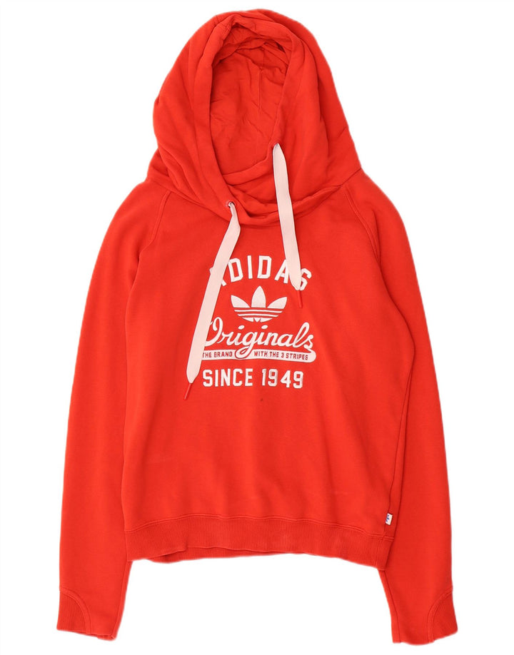 Adidas Graphic Hoodie Jumper UK 12 Medium Rød