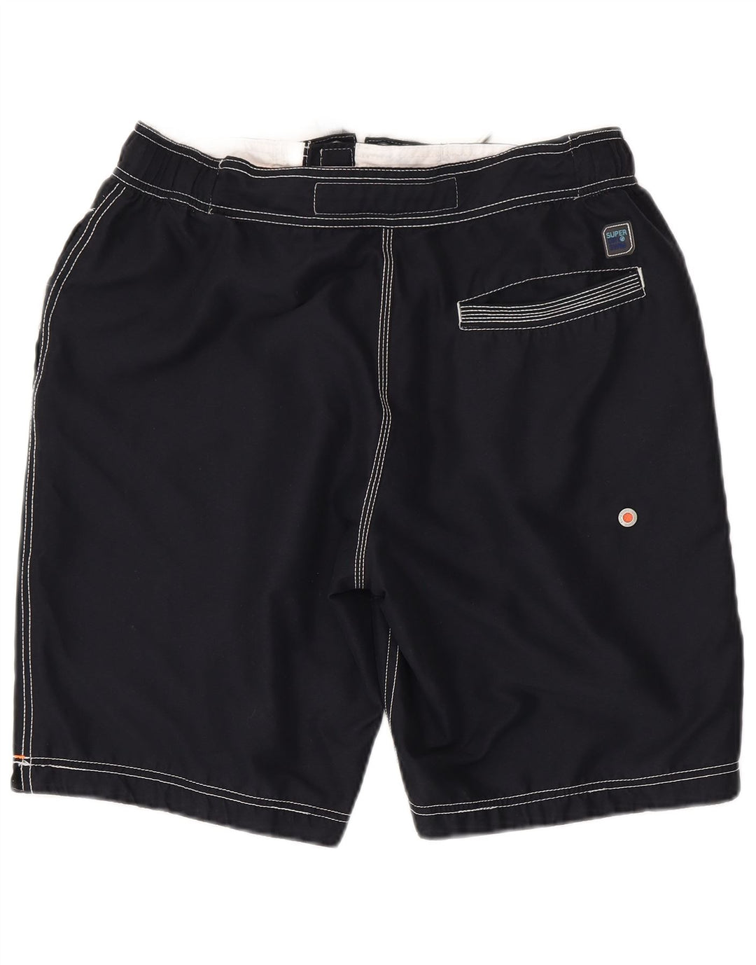 Superdry grafiske svømmeshorts til mænd XL marineblå polyester