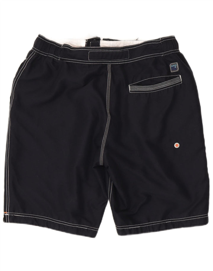 Superdry grafiske svømmeshorts til mænd XL marineblå polyester
