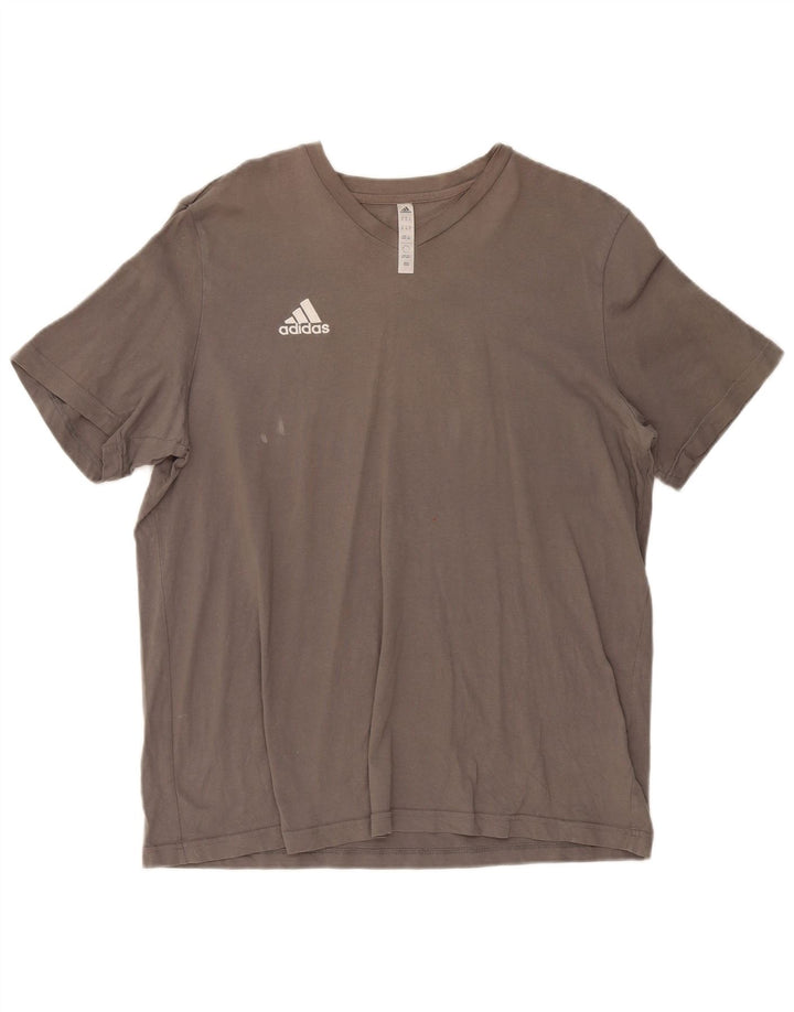 Adidas Herre T-Shirt Top XL Grå Bomuld