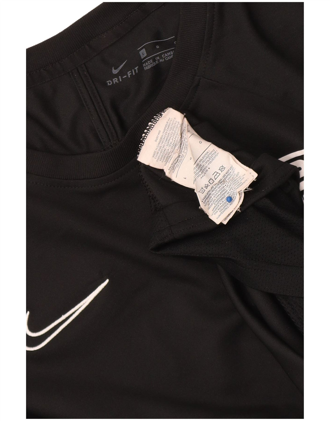 Nike Herre Dri Fit grafisk T-shirt Top Stor sort Colourblock Polyester