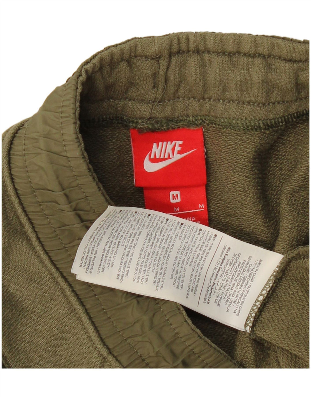NIKE Grafiske sportsshorts til mænd, medium Khaki Bomuld