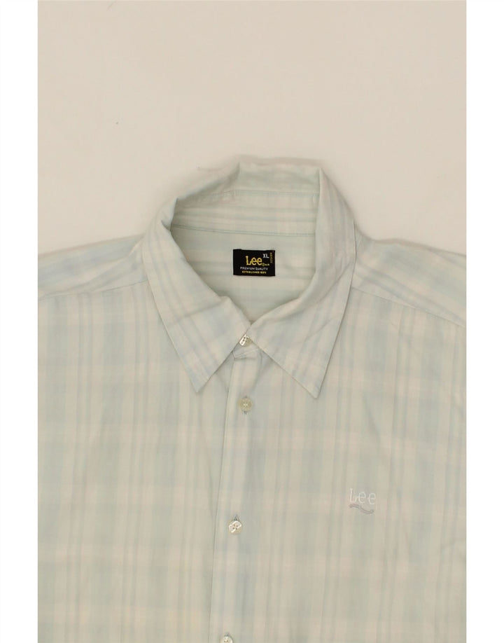 LEE Mens Shirt XL Blue Check Cotton Vintage Lee and Second-Hand Lee from Messina Hembry 