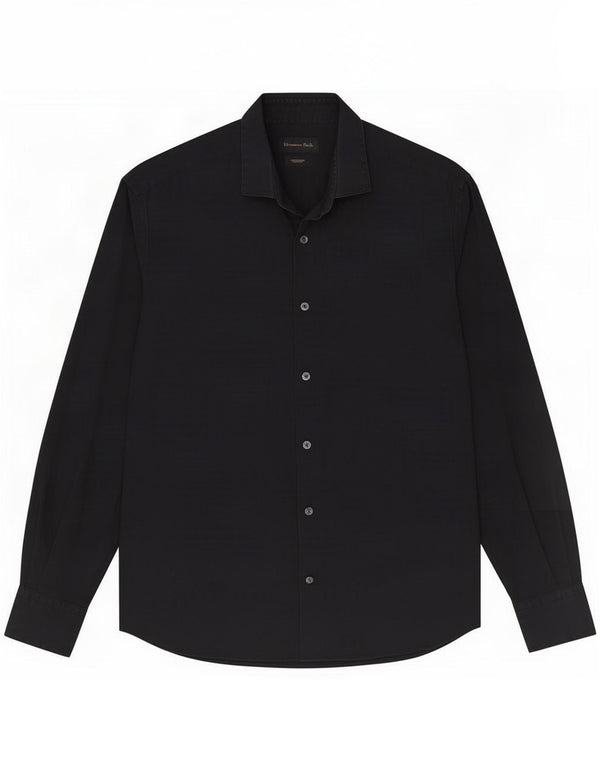 Massimo Dutti Herreskjorte Stor Sort Bomuld Klassisk