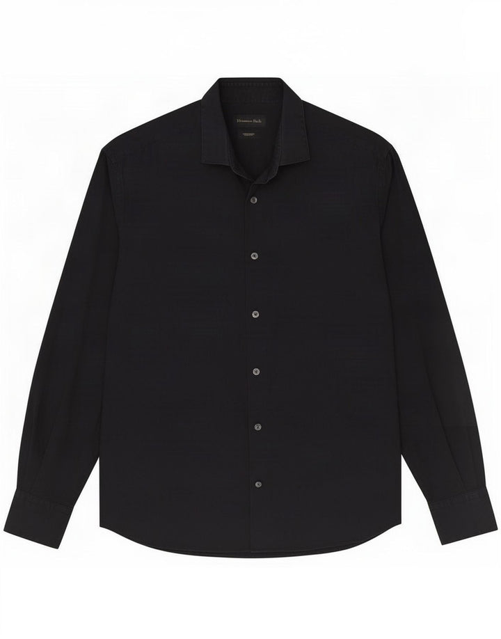 Massimo Dutti Herreskjorte Stor Sort Bomuld Klassisk