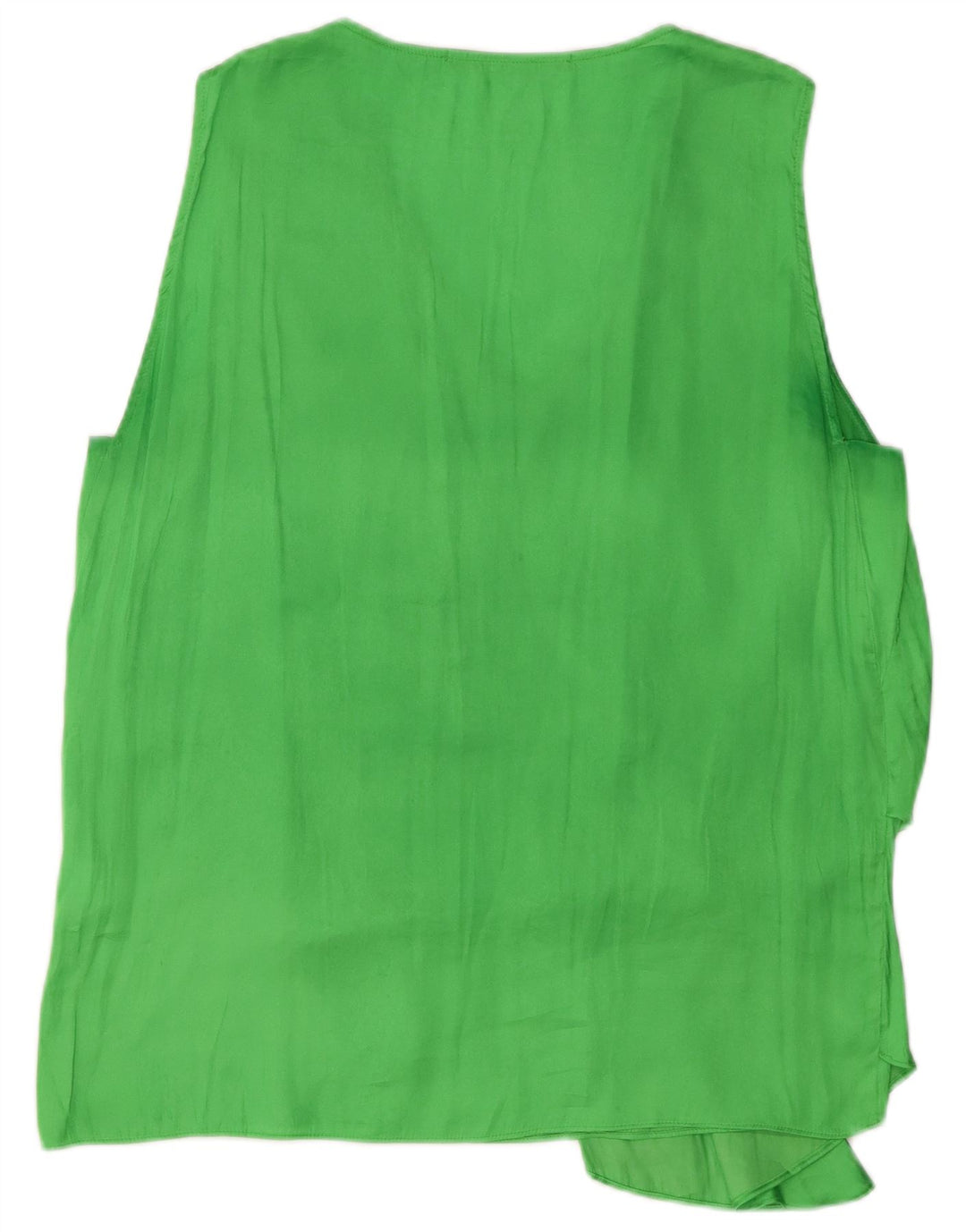 Zara Dame ærmeløs bluse Top UK 18 XL Grøn Polyester