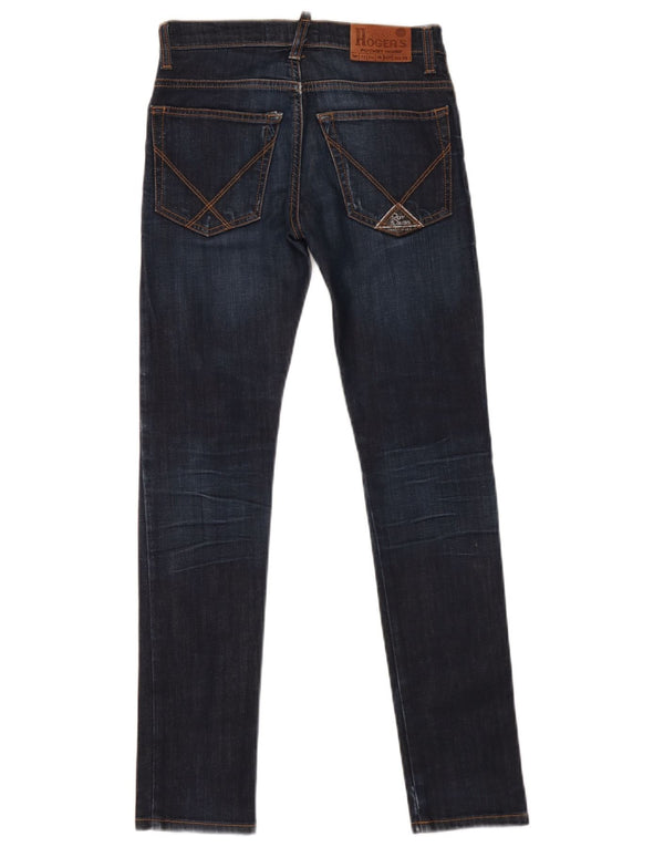 Roy Rogers Dame Slim Jeans UK 12 Medium W28 L30 Marineblå Bomuld