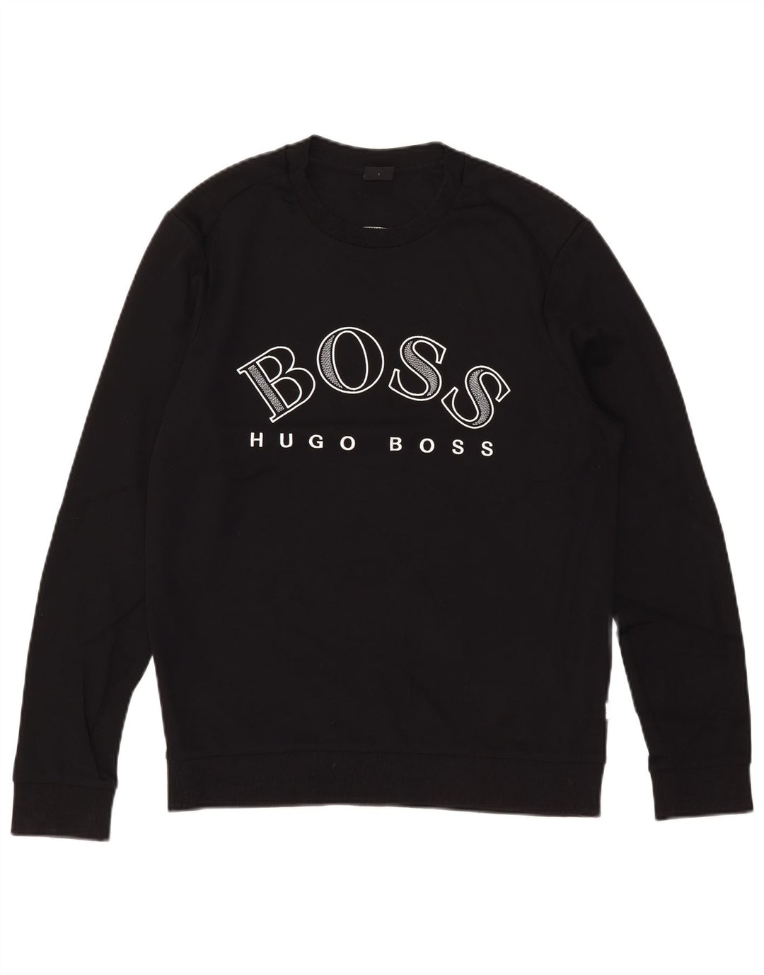 Hugo Boss Herre Grafisk Sweatshirt Jumper Stor Sort Bomuld