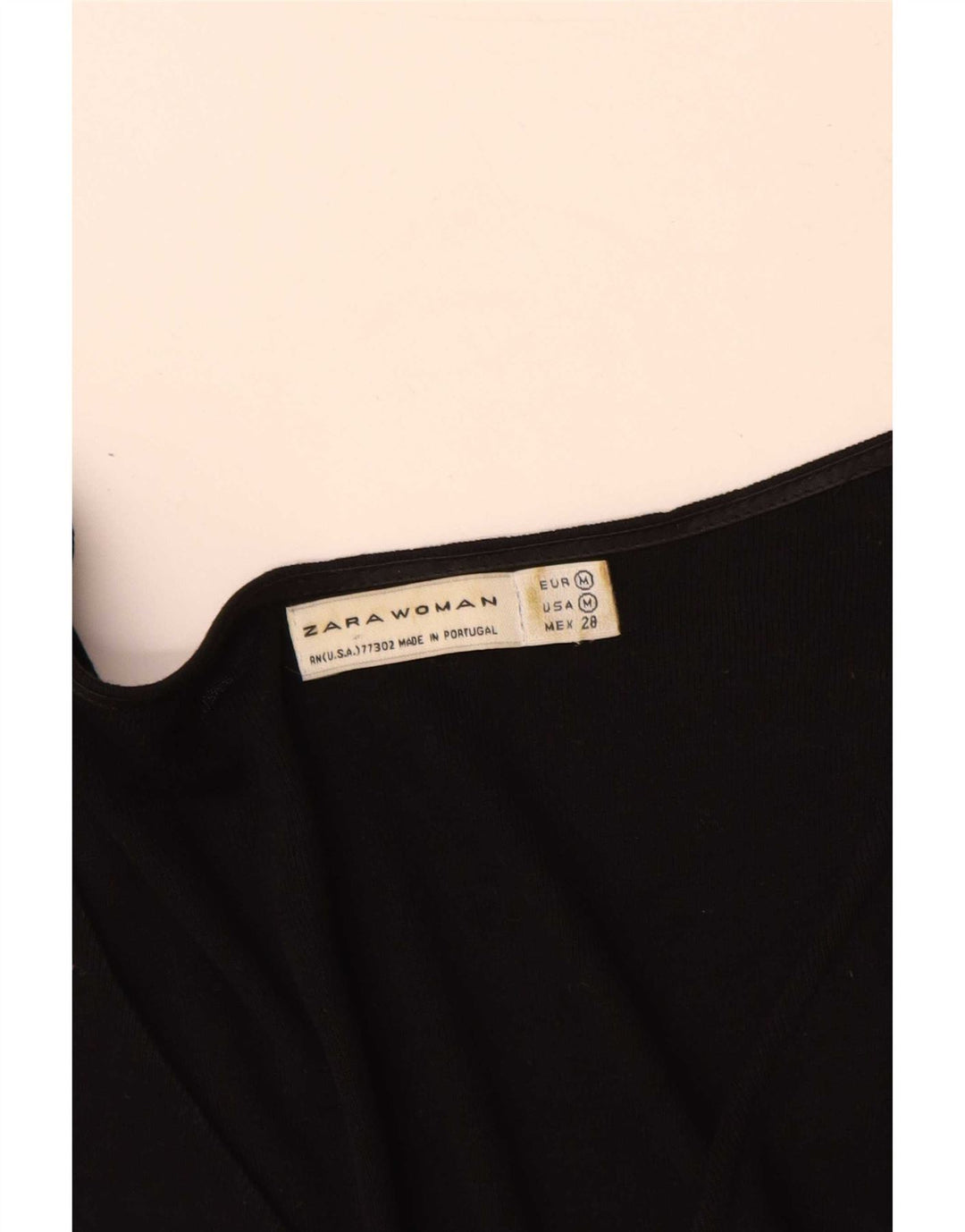 Zara Dame Bluse Top UK 12 Medium Sort Colourblock Lyocell