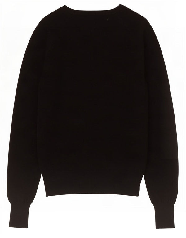 Zara Dame V-hals sweater UK 8 Lille sort bomuld