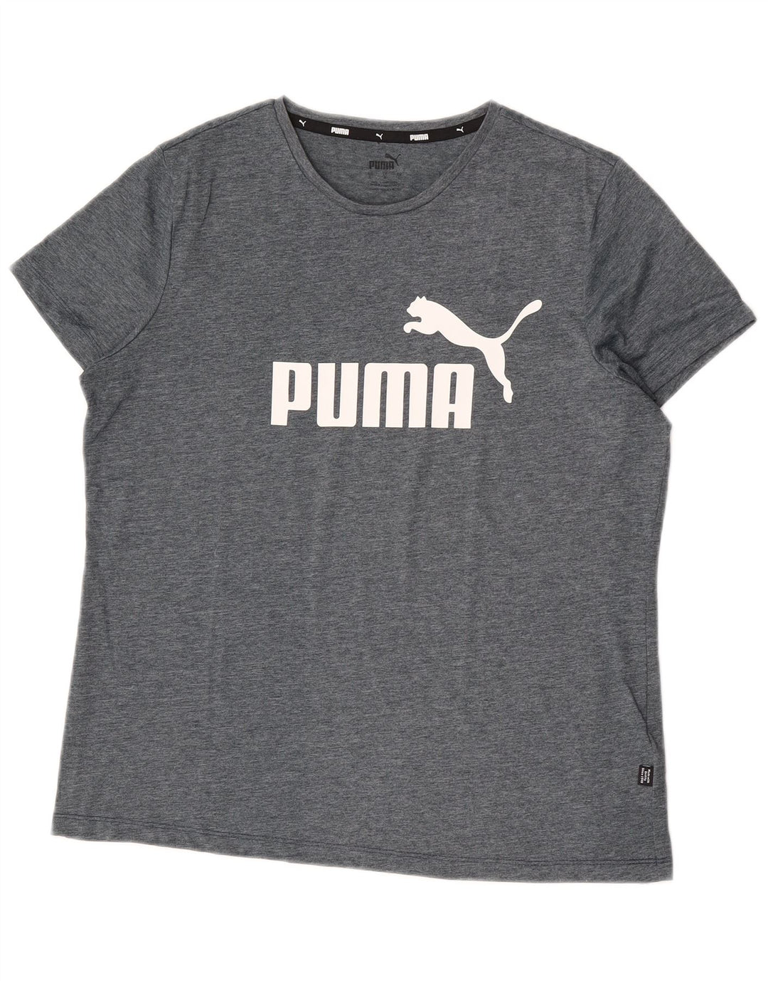 Puma Herre Grafisk T-Shirt Top Stor Grå Polyester
