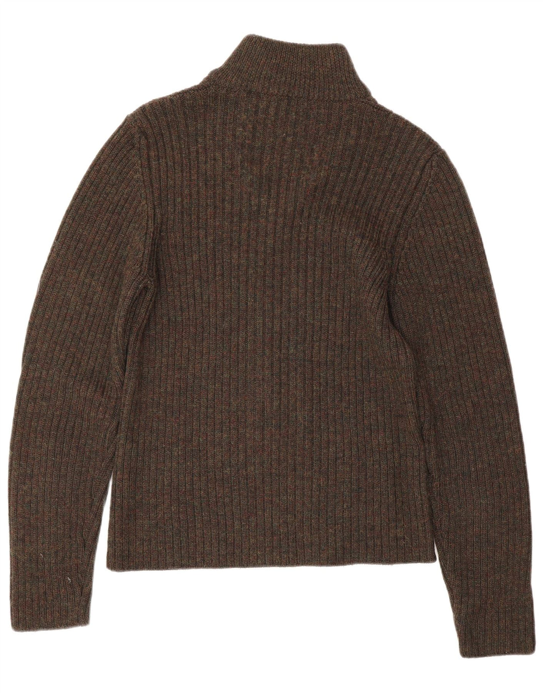 PRADA sweater med lynlås til kvinder IT 48 XL Brun Virgin Wool