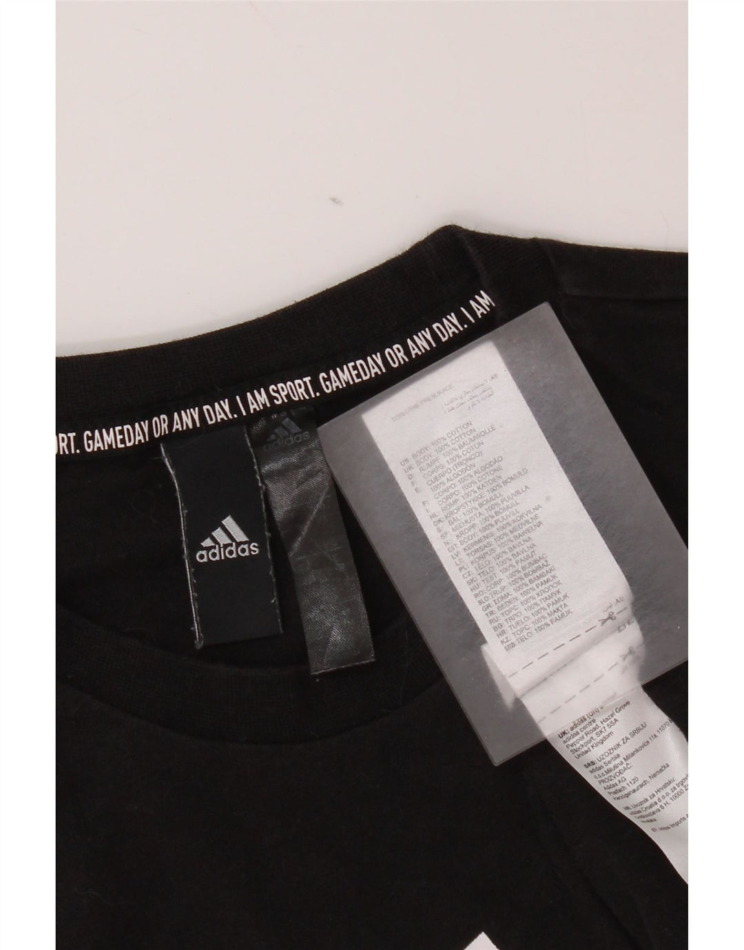 Adidas Herre grafisk T-shirt top lille sort bomuld
