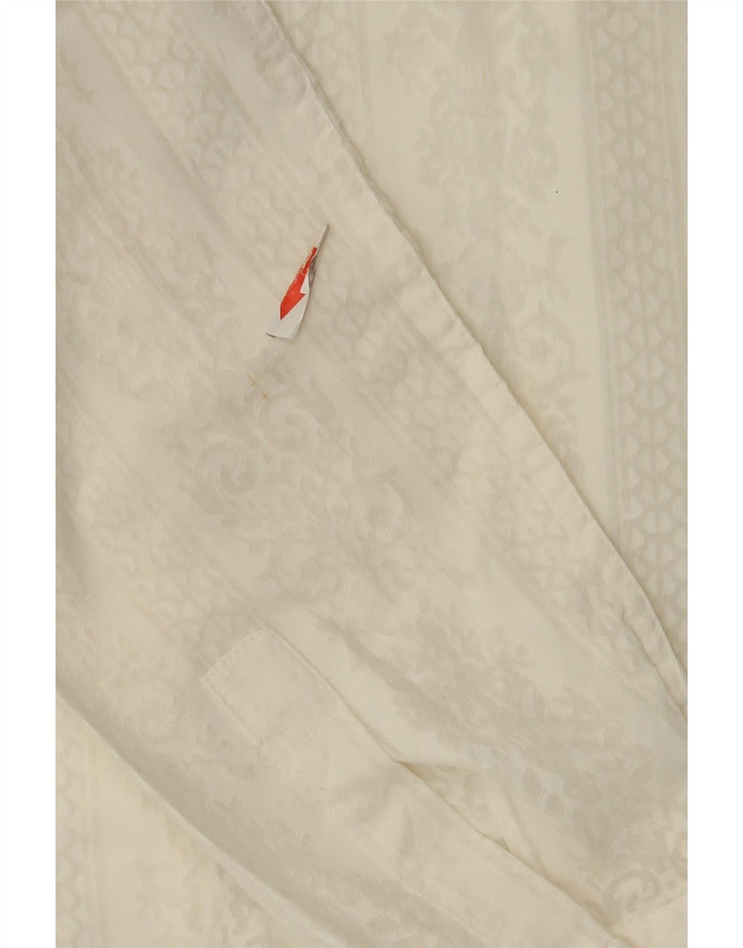 Vintage dameskjorte UK 12 Medium White Paisley
