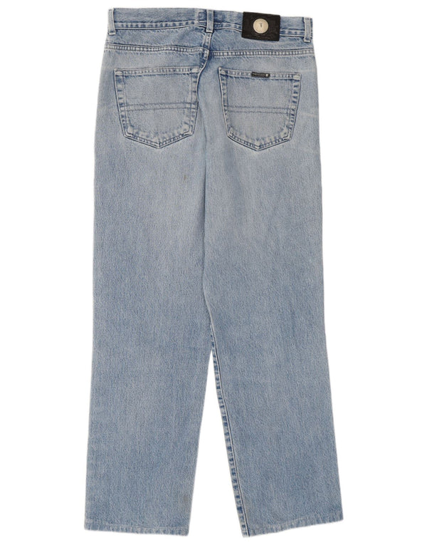 Trussardi Straight Jeans til mænd W33 L29 blå bomuld