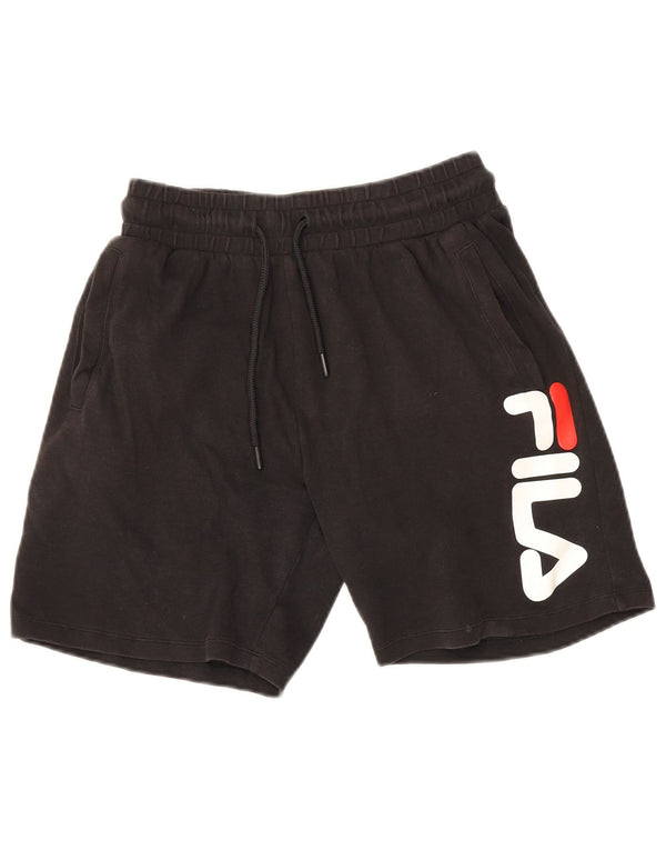 Fila Herre grafiske sportsshorts Small Black Bomuld Sports