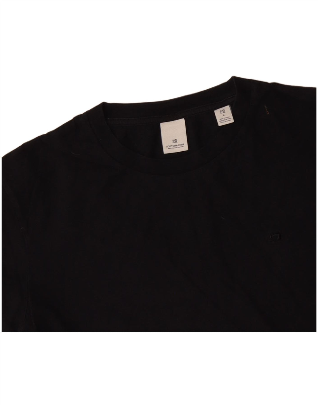 SCOTCH & SODA Herre T-Shirt Top Stor Sort Bomuld