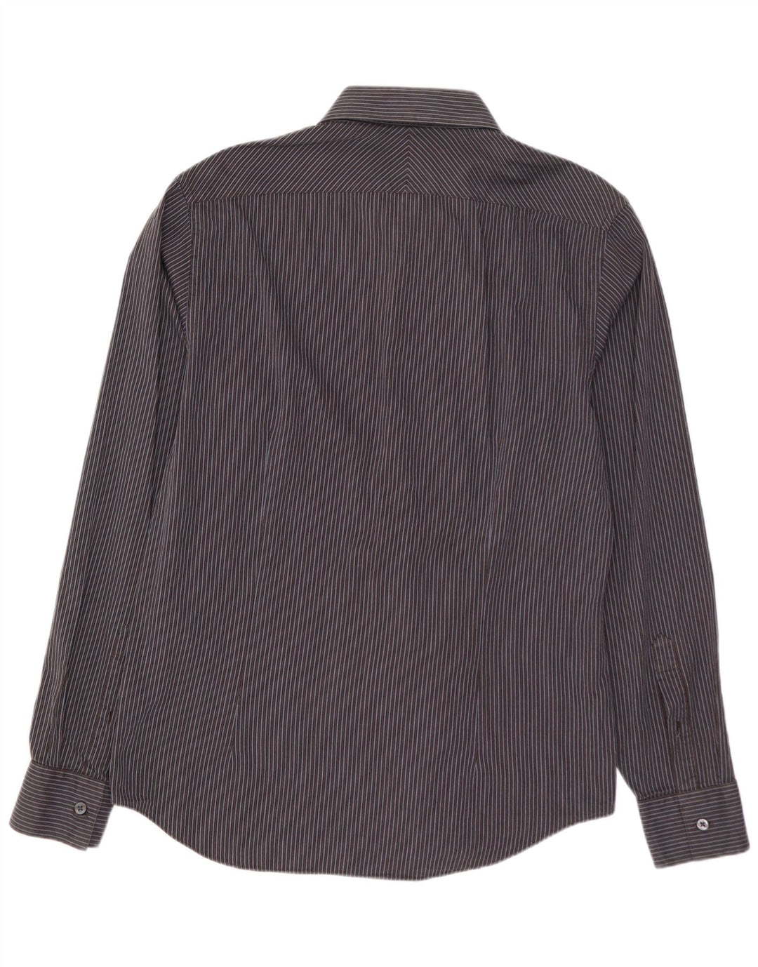 CALVIN KLEIN Herre Slim Fit skjorte str. 41 16 Stor gråstribet bomuld