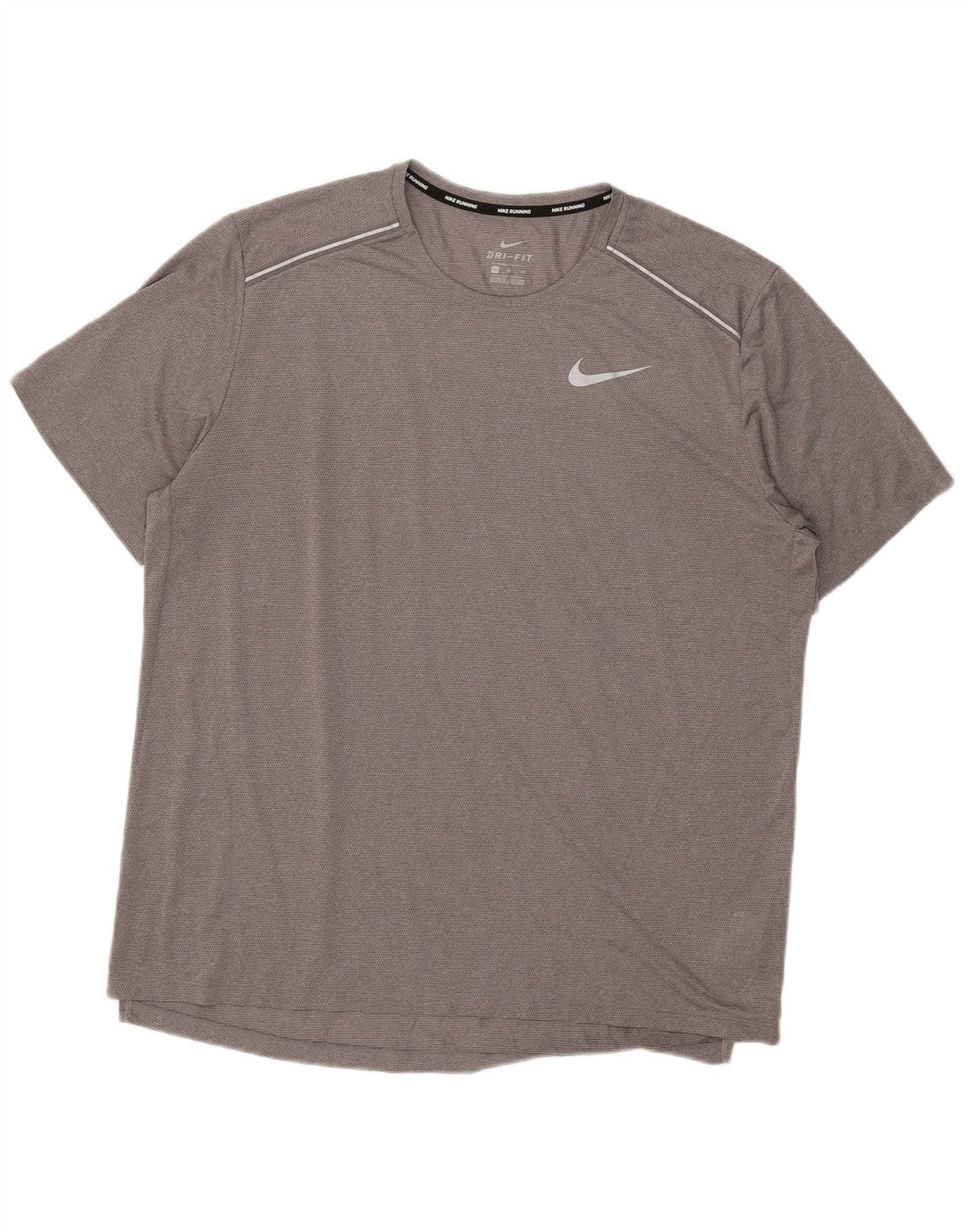Nike Herre Dri Fit T-Shirt Top XL Grå Polyester