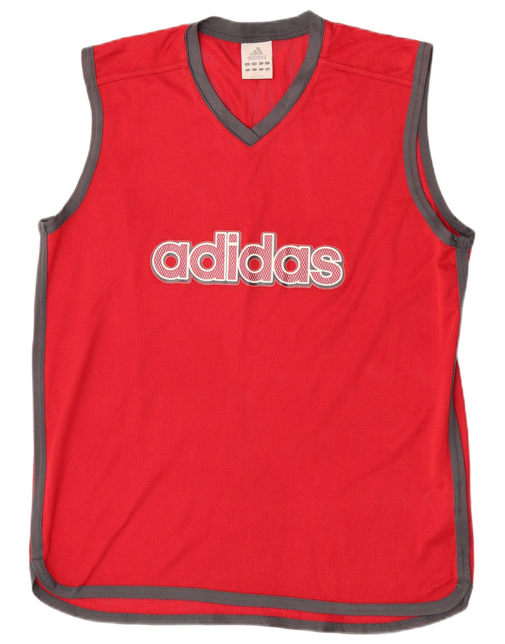 Adidas Herre Grafisk Vest Top Stor Rød Polyester
