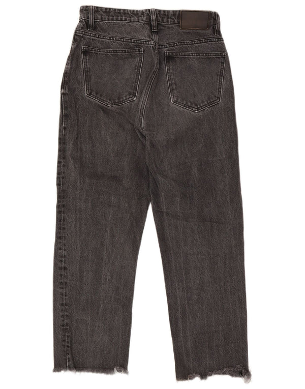 Zara Womens High Waist Cropped Jeans EU 38 Small W28 L24 Grå