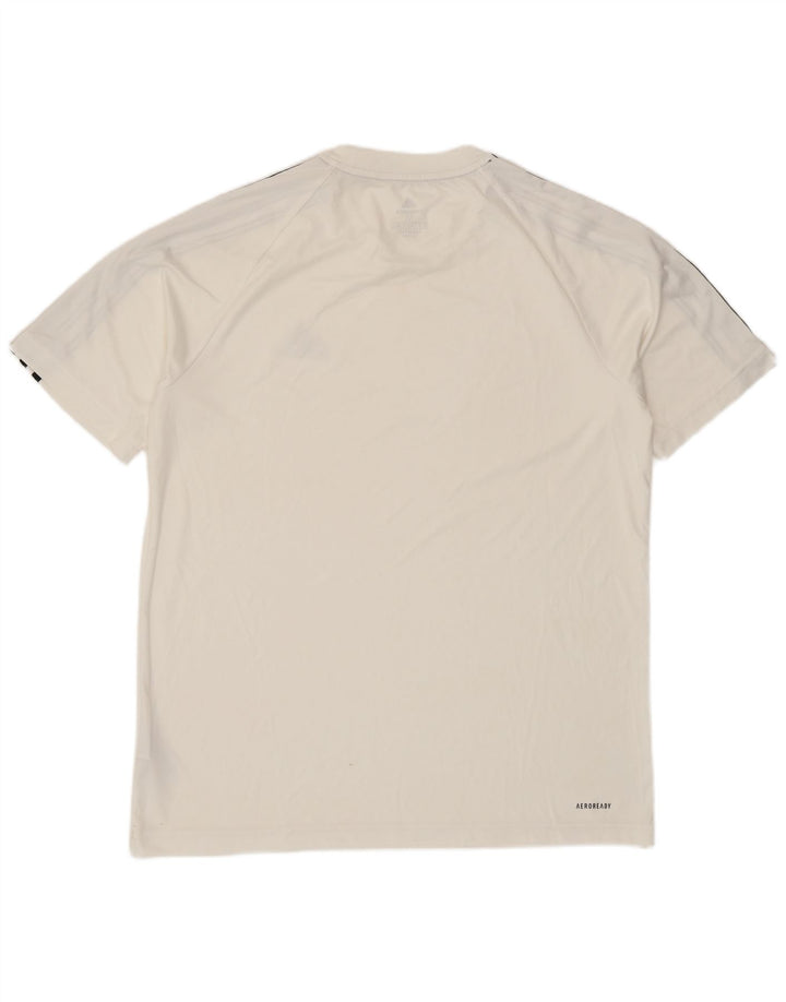 Adidas Herre Aeroready T-Shirt Top Medium White Polyester