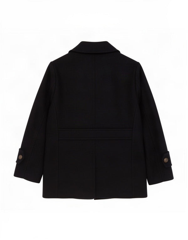 Zara Womens Pea Coat UK 20 2XL Navy Blue Polyester