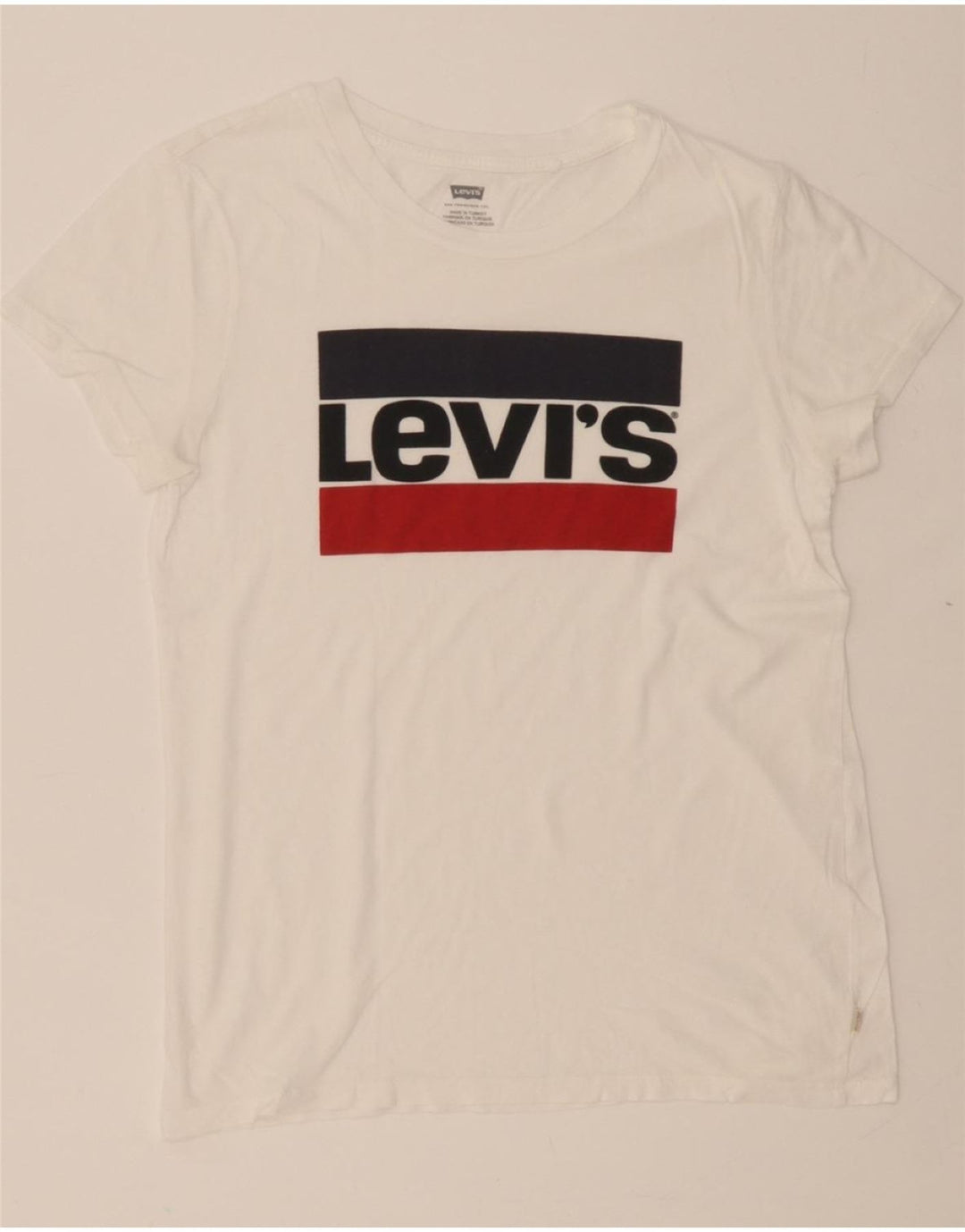 LEVI'S Mens Graphic T-Shirt Top Small White Vintage Levi's and Second-Hand Levi's from Messina Hembry 