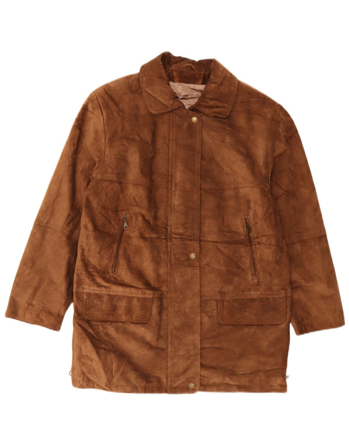 Sauria Dame Ruskind Overfrakke EU 44 XL Brun Læder