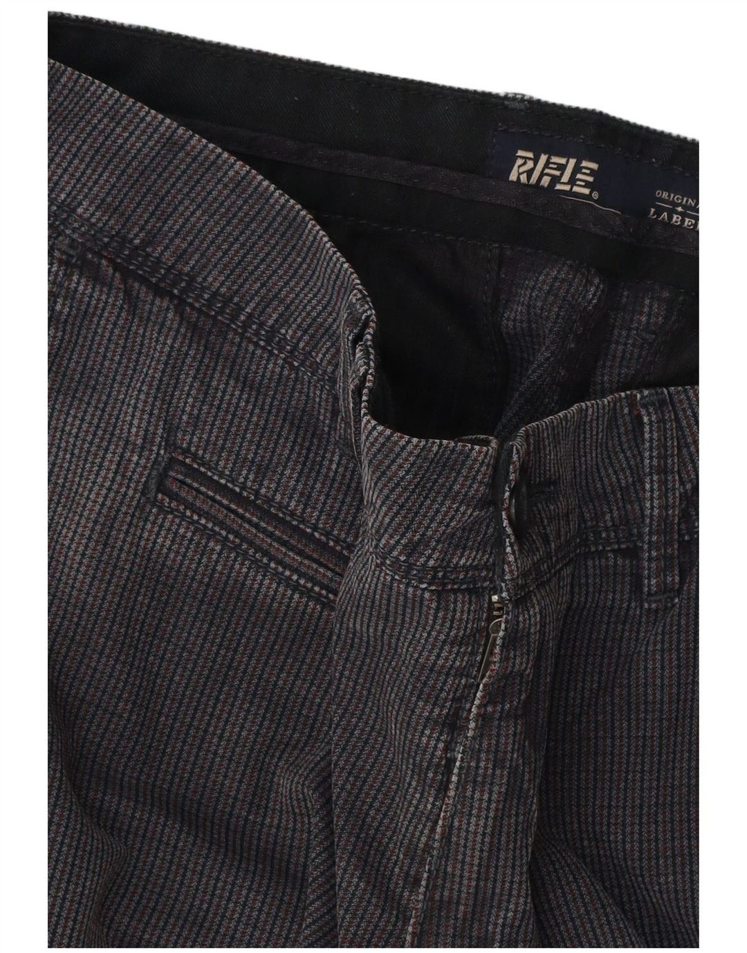 Rifle Herre Slim Chino Bukser W32 L33 Navy Blue Check