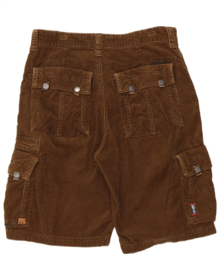QUIKSILVER Herre Corduroy Cargo Shorts XS W30 Brun Bomuld