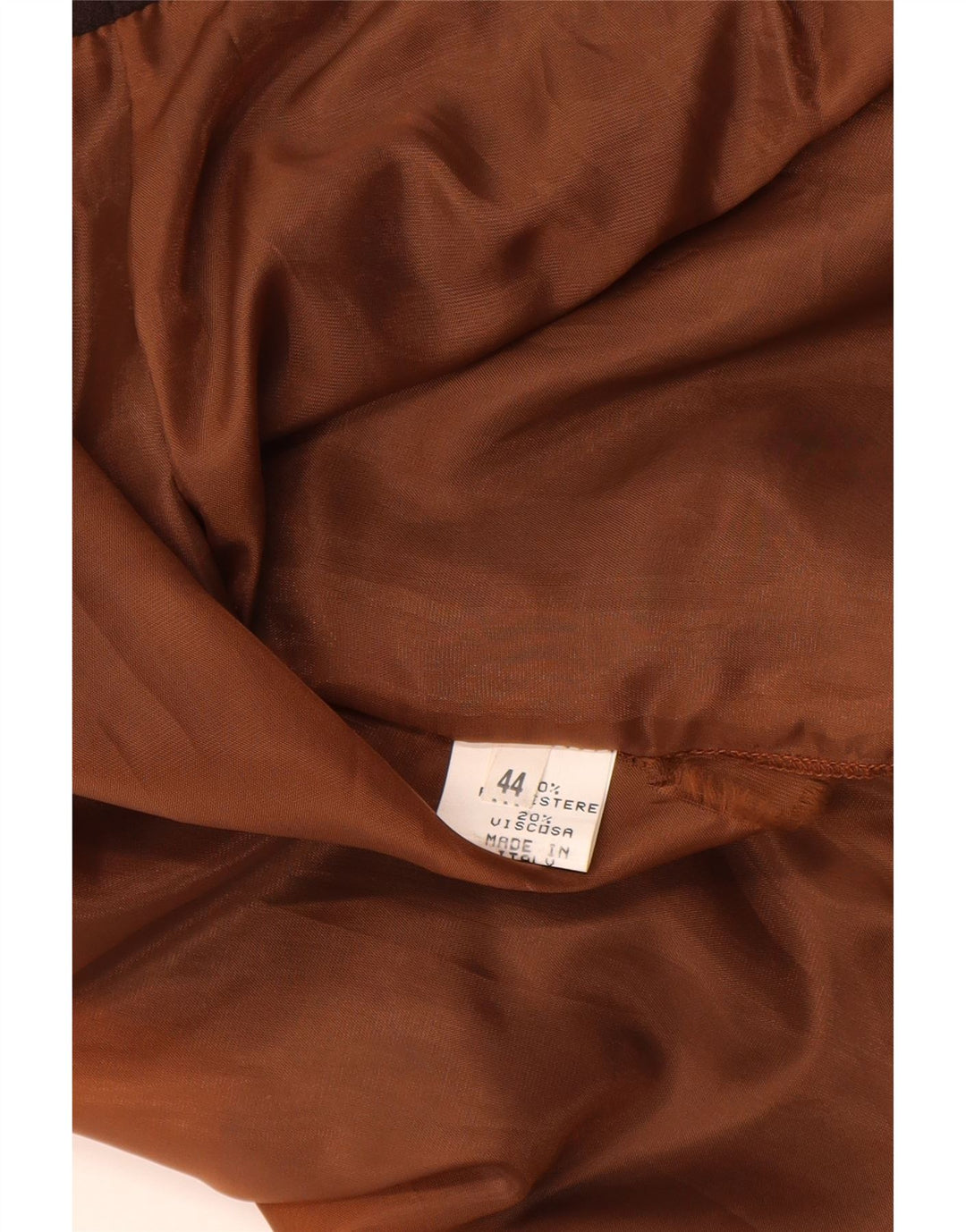 Vintage kvinders højtaljede Maxi-nederdel IT 44 Medium W26 Brun polyester