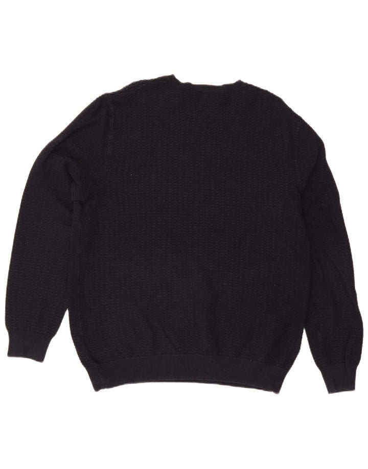 Cos Herre sweater med rund hals XL marineblå bomuld