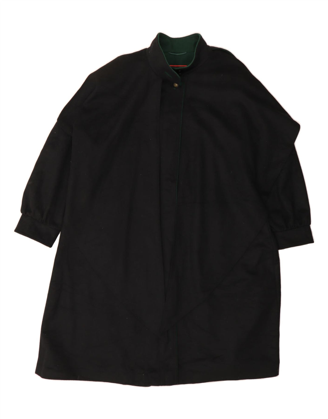 TRACHTEN GERLACH Womens Overcoat EU 42 Large Black Wool Vintage Trachten Gerlach and Second-Hand Trachten Gerlach from Messina Hembry 