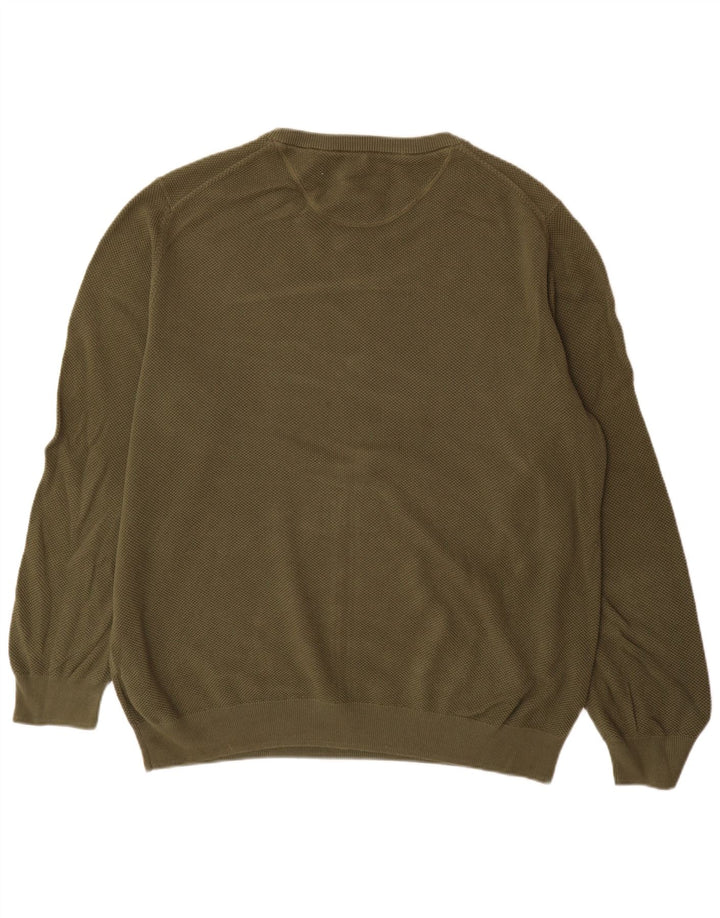 Gant Herre Crew Neck Jumper Sweater 2XL Khaki Bomuld