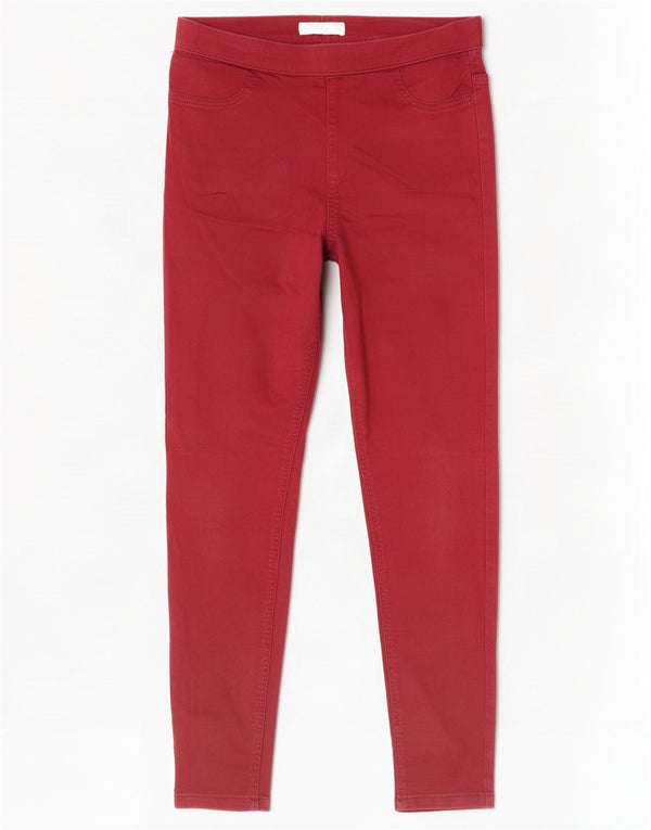 Marks & Spencer Dame Jegging Jeans UK 12 Medium W30 L28 Rød Bomuld