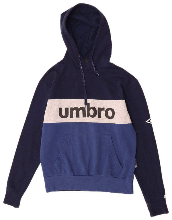 Umbro Herre grafisk hættetrøje Jumper Medium Marineblå Colourblock Bomuld