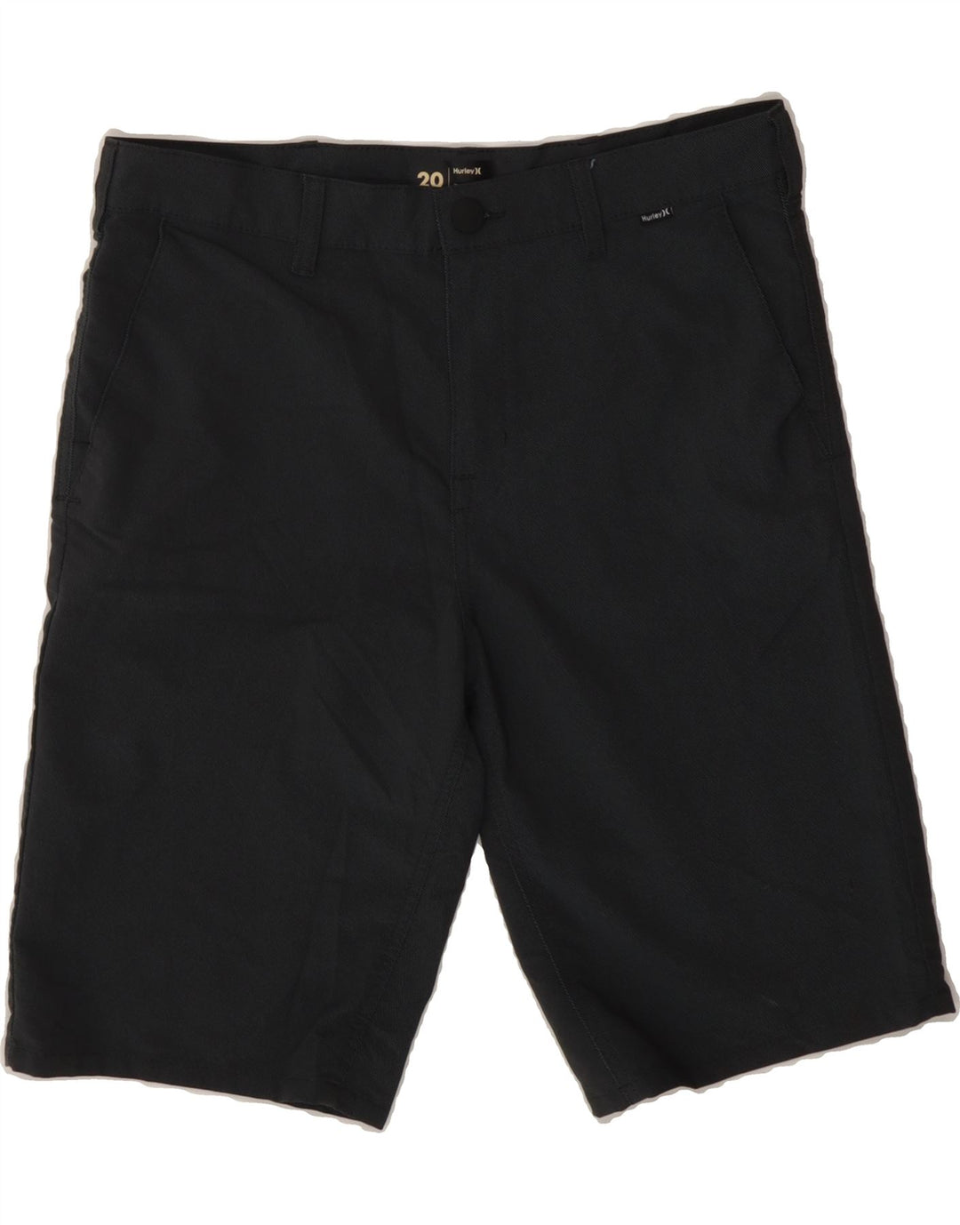 HURLEY Boys Chino Shorts 15-16 Years W32 Black Nylon Vintage Hurley and Second-Hand Hurley from Messina Hembry 