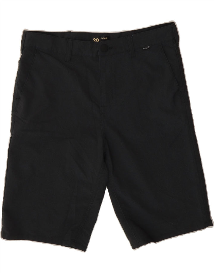 HURLEY Boys Chino Shorts 15-16 Years W32 Black Nylon Vintage Hurley and Second-Hand Hurley from Messina Hembry 
