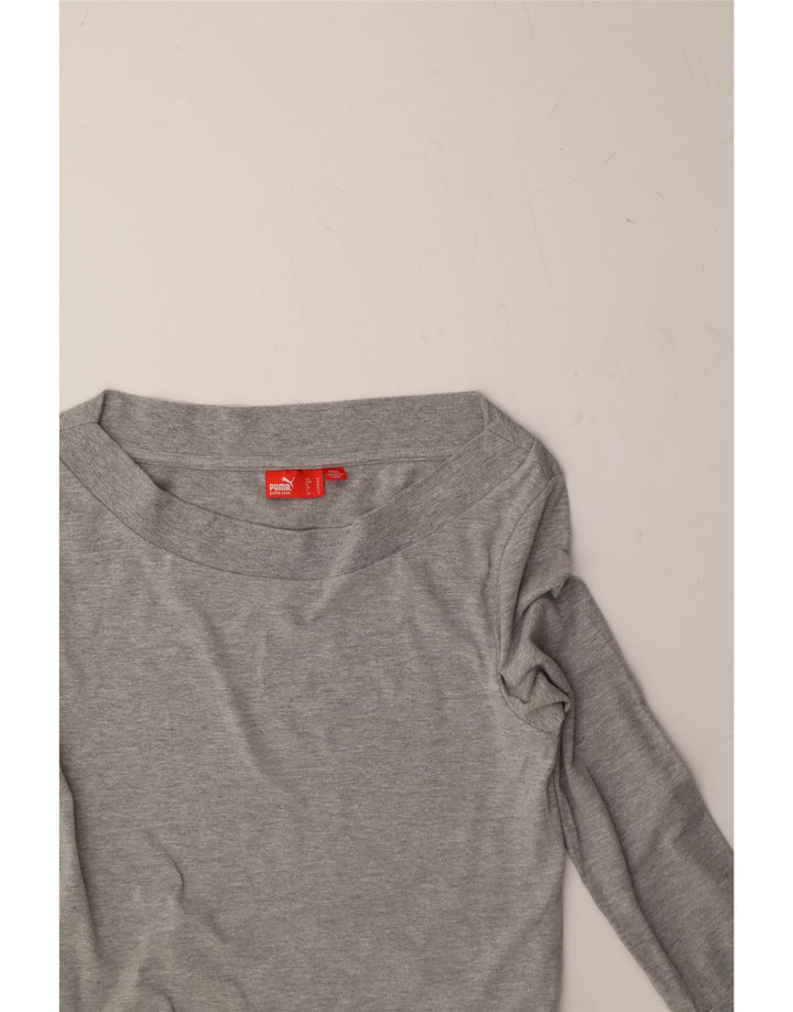 PUMA Womens Sweatshirt Jumper UK 12 Medium Grey Vintage Puma and Second-Hand Puma from Messina Hembry 