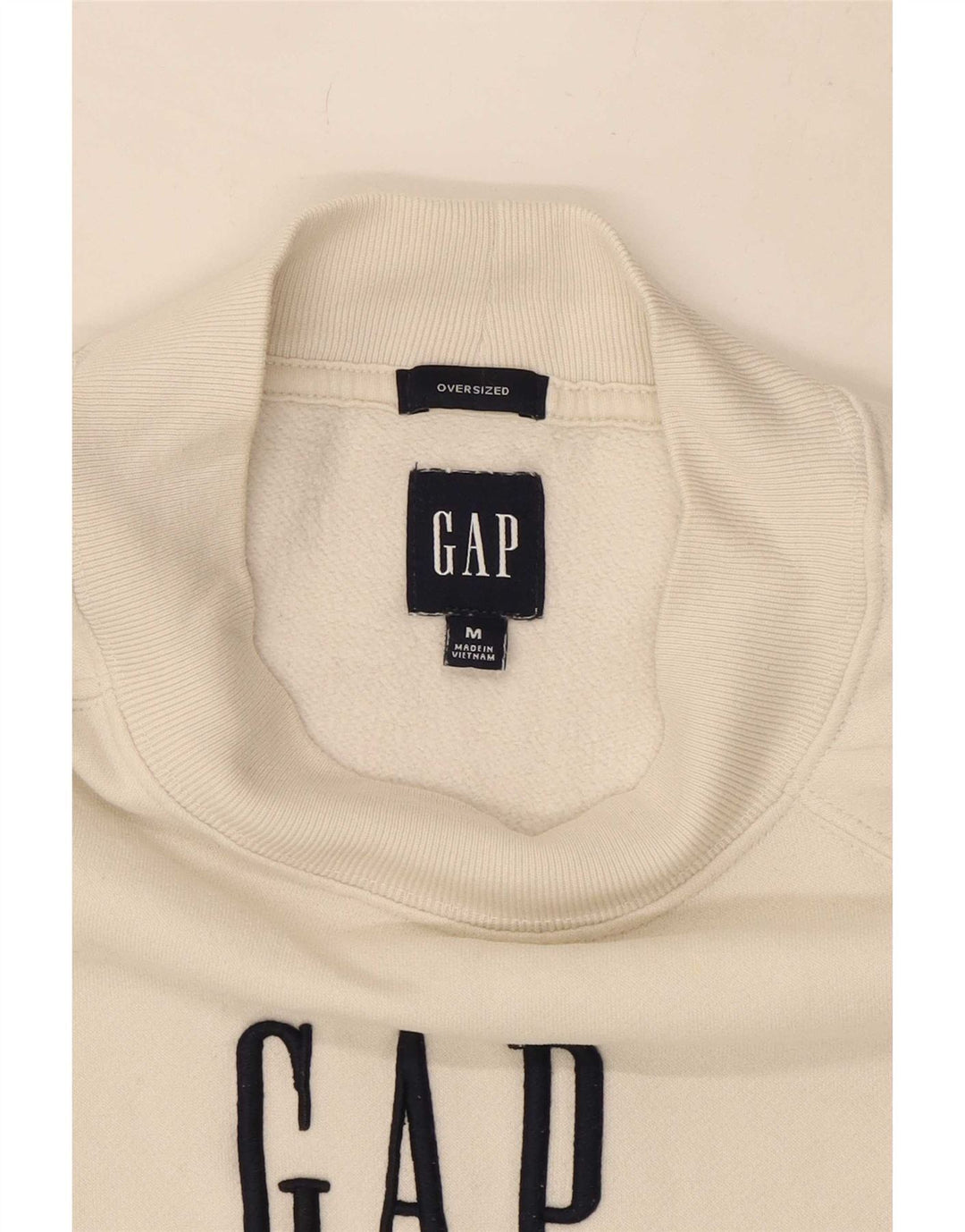 Gap Herre Grafisk Oversized Sweatshirt Jumper Medium Beige