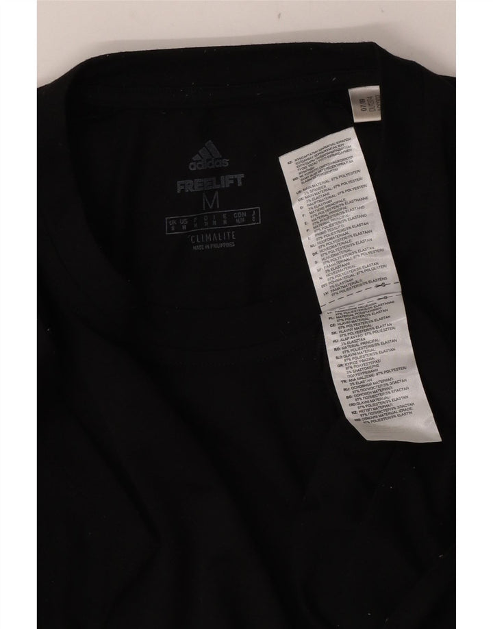 ADIDAS Herre Climalite T-Shirt Top Medium Sort Polyester