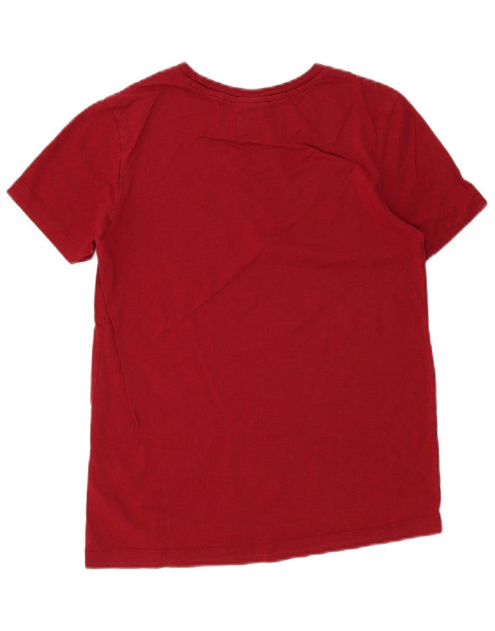 Champion Dame Grafisk T-Shirt Top UK 12 Medium Rød
