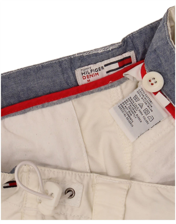 TOMMY HILFIGER Grafiske Bermuda-shorts til mænd Medium W32 Hvid bomuld
