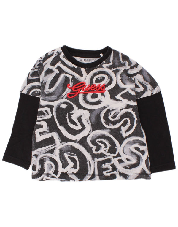 Guess Baby Boys Grafisk Top Langærmet 18-24 Måneder Sort