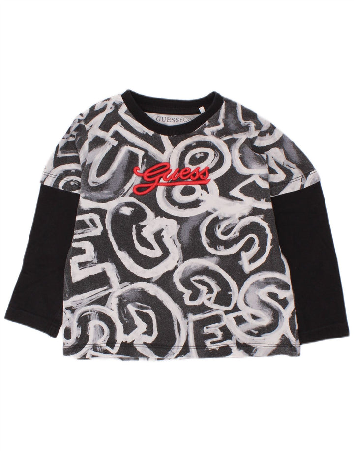 Guess Baby Boys Grafisk Top Langærmet 18-24 Måneder Sort