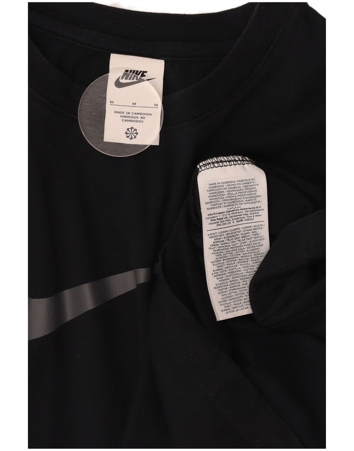 Nike Herre grafisk T-shirt Top Medium Sort Bomuld