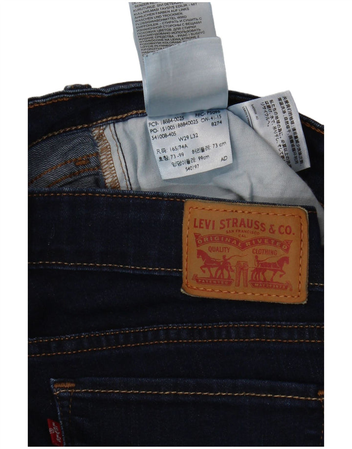 Levi's Dame 712 Slim Jeans W29 L32 Marineblå Bomuld
